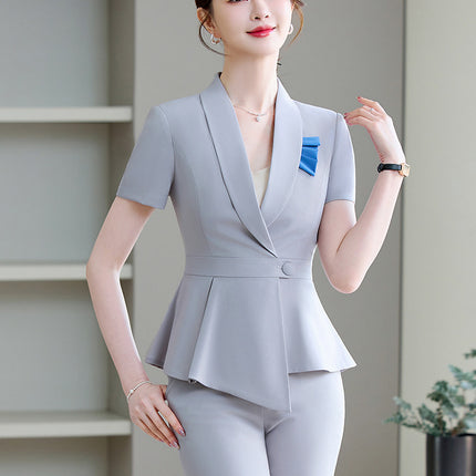 Jewelry Store Professional Suit for Women, Summer Fashion Goddess Style, Front Desk Hotel Workwear, Sales Department Workwear for Women