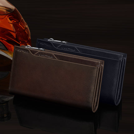 King Paul Wallet Men's Long Men's Wallet Anti-theft Brush Wallet Driver's License Bag Cowhide Large Capacity Wallet