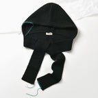 Balaclava one-piece lace-up black