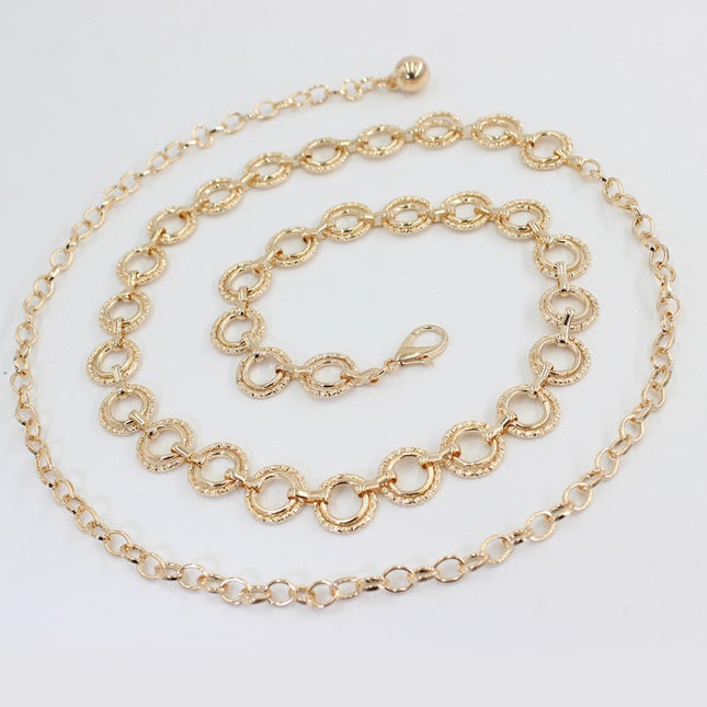 Cross-Border Versatile Metal Waist Chain for Women, Thin Belt, Versatile Decorative Dress with Shirt, Waist Rope, Women's Waist Chain