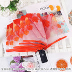 [fully automatic folding transparent leaves] red