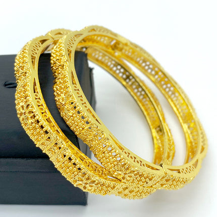 European and American live cross-border hot gold bracelet Dubai African bridal wedding open gold-plated bracelet factory wholesale