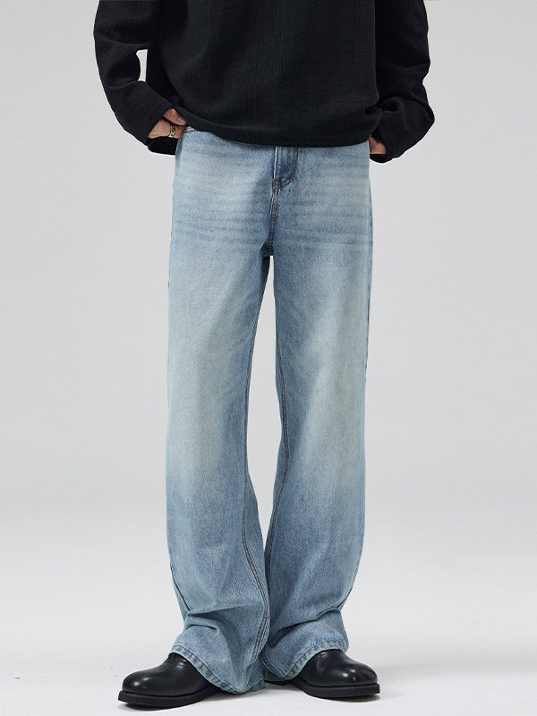 LKTM Men's Wear# American cleanfit Light Color 517 Version Micro-jeans Men's and Women's Slim All-match Mop Pants