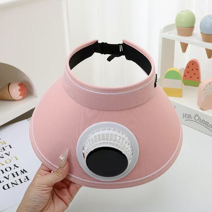 Summer Sun Hat with Fan to Cover Face, Uv Sun Protection Hat, Large Brim Empty Top Hat, Sun Hat for Women, Fashionable Charging Hat
