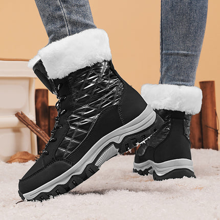 Cross-Border Travel Sports Northeast Large Size Snow Boots for Women Outdoor Mountaineering Travel High-Top Cotton Shoes Women's Mid-Calf Boots Winter