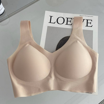 [High Quality] Red Endless Underwear Big Chest Small Thin plus size Sports Vest Bra