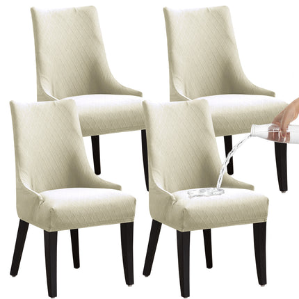Cross-border hot sale rhombus jacquard waterproof small armchair cover solid color one-piece elastic chair cover dining chair cover wholesale