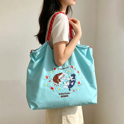 New Canvas Bag Embroidered Shopping Bag Tote Bag Large Capacity Bag Women's Handbag Crossbody Bag