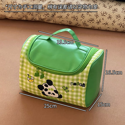 Cute Satchel Cosmetic Bag for Women, Satchel Large Capacity 2025 New Partition Cosmetics Bag, Travel Toiletry Bag