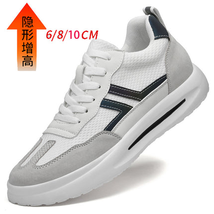 Men's Shoes New Elevated 8cm Casual Board Shoes Men's Summer Cloth Ventilated Sports Trendy Shoes Youth Fashion Torre Shoes