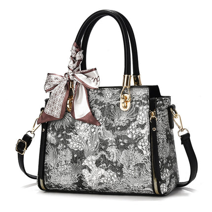 Bags for Women 2025 New Style Embroidered Printing Large Capacity Cross-Border Style Single Shoulder Crossbody Quality Women's Bag Foreign Trade