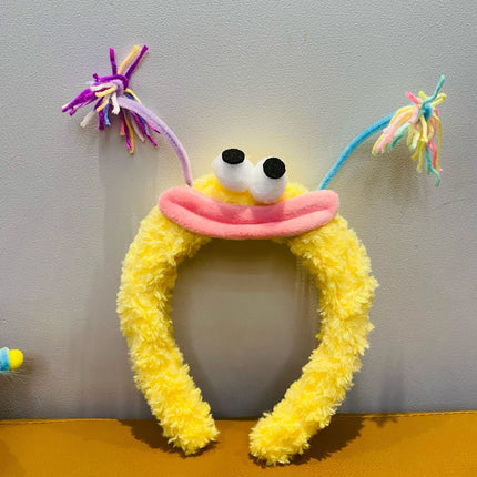 Bubble Chicken ~ Cute Yellow Chicken Stuffed Hair Hoop Women's Face Wash Makeup Special Apply Mask Hair Accessories Headband