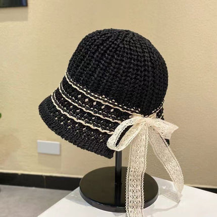 New Hat Women's Sun Hat Folding Large Cornice Hollow Sunscreen Sun Hat 2025 Outdoor Casual Fisherman Hat Basin Hat