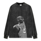 Washed black long sleeves / S