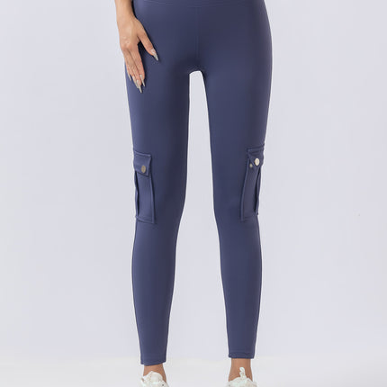 Multi-Pocket High-Waisted Tight-Fitting Stretchy Butt-Lifting Sports Leggings, Suitable for Outdoor Wear, Yoga Pants for Women, Running Fitness Pants, Slimming Effect