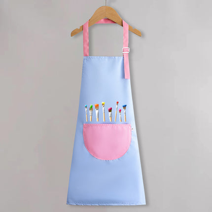 Children's apron painting waterproof antifouling studio cartoon apron big children's kindergarten apron overalls custom logo