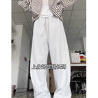 White gray-trousers [regular style] / S