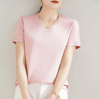 V-neck light pink / S