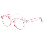 Transparent pink frame white flat / No specifications