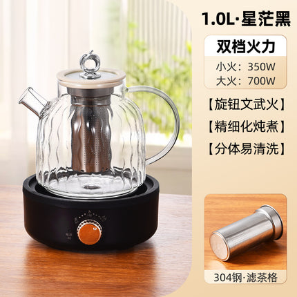 All-Glass Health Pot Multi-Functional Home Office New Insulated Tea Boiler Water Kettle Flower Teapot 110V
