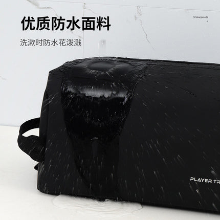 Leather Swimming Storage Bag Wet and Dry Separate Bag Men's Waterproof Portable Double-Layer Handbag Storage Bag Swimming Equipment