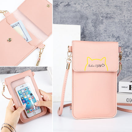 Factory wholesale touch screen mobile phone bag women's simple all-match Korean mobile phone bag large capacity mini fashion small satchel