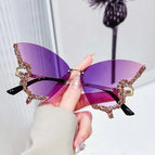 Purple on top and pink on bottom