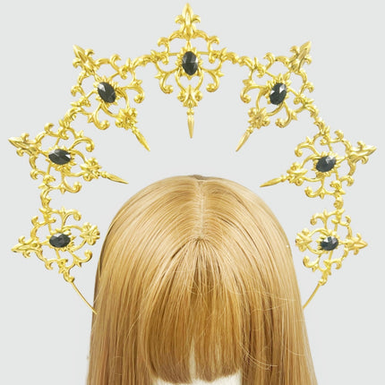 LOLITA Lolita Our Lady Halo Crown Dark Gothic Hair Accessories Dress Up Exaggerated Catwalk Performance Headwear