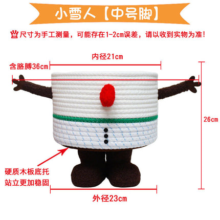 Cartoon Bigfoot Little Monster Storage Basket for Miscellaneous Snacks Large Dopamine Lamb Velvet Cute Storage Basket