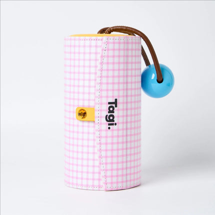 Tagi Imagine Smart Signal Fabric Multi-Layer Rotating Handle Portable Mini Jewelry Box Cosmetic Bag