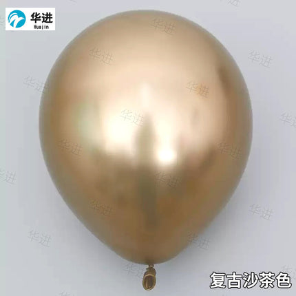 Cross-border wholesale 2.8g 12-inch metal balloon birthday decoration balloon wedding arrangement metal latex balloon