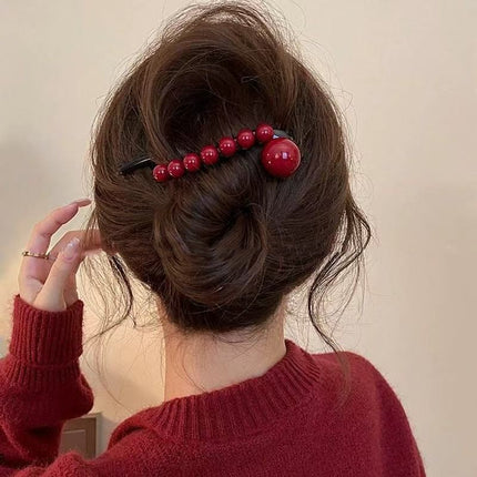 Autumn and Winter Korean Style Large Flower Hairclip Women's High-end Sense Back-of-the-Head Disc Hair Grab Clip Mori Style Fabric Duckbill Clip Headwear