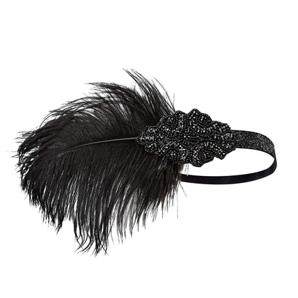European and American Vintage Hair Band 1920 Great Gatsby Inspired Feather Headband Cocktail Party Hair Accessories