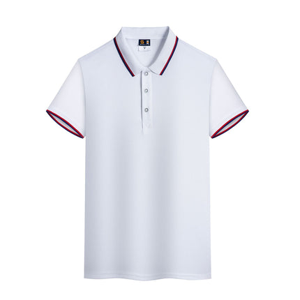 Siro-Spun Cotton Workwear Polo Shirt for Men and Women, Short-Sleeved T-Shirt, Work Uniform Polo Shirt with Logo Printing Recommended