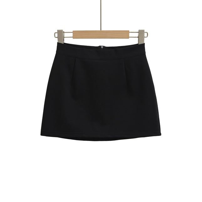 Hot Girl High-Waisted Elastic Slim-Fitting Anti-Exposure Short Skirt for Women 2025 Summer Hot Girl Tight-Fitting Hip-Hugging Skirt One-Step Skirt
