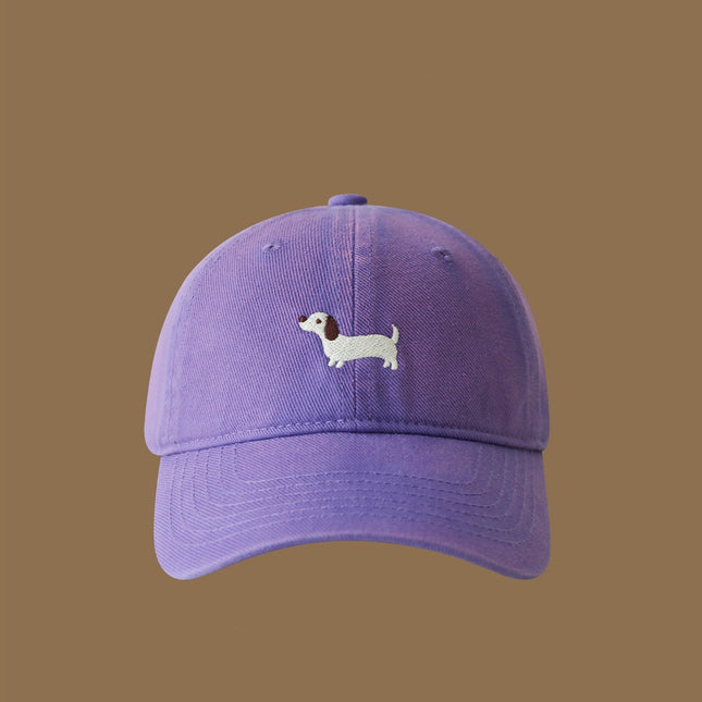 Spring and summer new dachshund embroidered baseball cap high quality all-match simple face duckling tongue hat for men and women wholesale