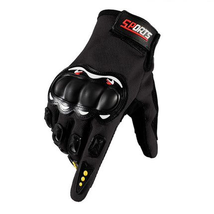 Motorcycle Riding Gloves, Hard-Shell Protective Half-Finger Outdoor Sports Gloves, Breathable, Non-Slip, Touch-Screen Compatible Motorcycle Gloves