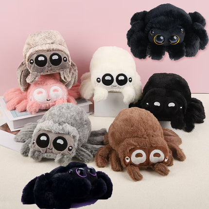 Cross-border simulation small spider doll Lucas spider black and white spider plush toy doll