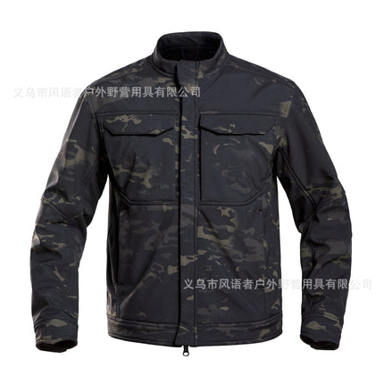 Bone frog peak breaker soft shell jacket mountaineering camping windproof wear-resistant jacket tactical warm jacket