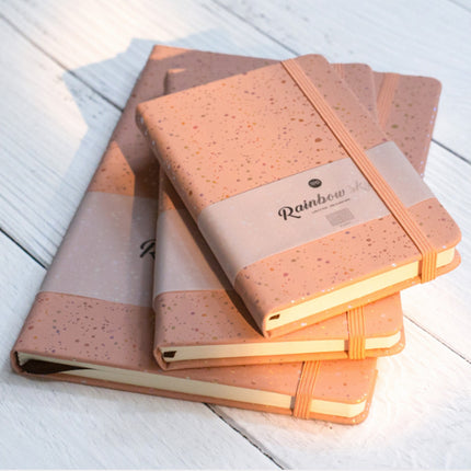 A5 flash hard leather book A6 strap notepad student portable small book thickened inner page non-permeable ink leather book