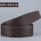 3.8 black/coffee (double-sided litchi pattern car white line) / 105cm