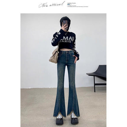 American Retro High Street Jeans for Women 2025 Summer New Loose Drape Straight Wide-Leg Floor-Length Pants