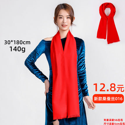 Custom annual celebration red scarf shawl autumn and winter cashmere Chinese red scarf gift scarf custom logo