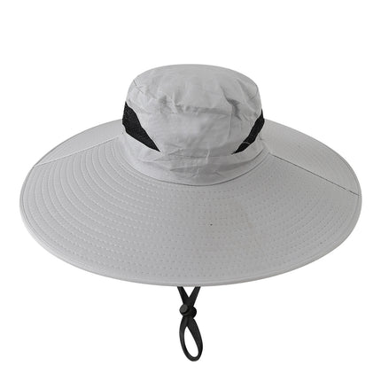 [5581 People Collected] Large Brim Fisherman Hat Men's Summer Sun Protection Hat with Large Brim Breathable Sun Hat by