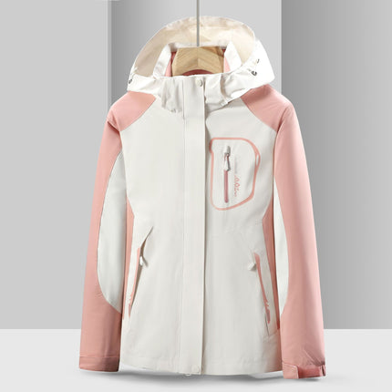 Jacket Women's Autumn and Winter Three-In-One Detachable Windproof and Waterproof Mountaineering Clothing Outdoor Skiing and Camping Style Same Style for Men and Women
