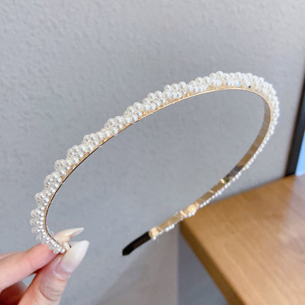 Internet Red Square Explosions Contrast Braid Head Band Wide Edge Non-Slip High-Level Hair Band 2023 New Style Hair Card for Women