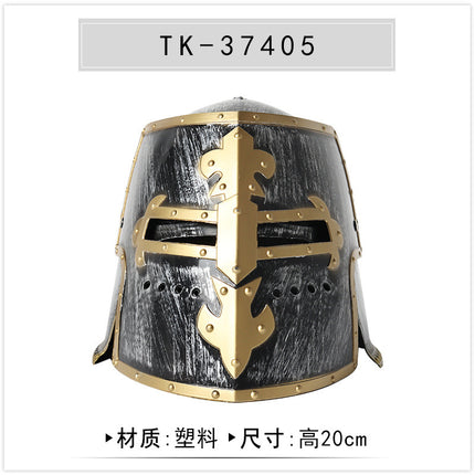 Ancient Roman Samurai Props Medieval Helmet Plastic Weapon Props Greek PU Sword Dagger Shield Knife