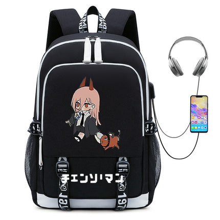 Anime Chainsaw Man Chainsaw Man peripheral schoolbag student male travel bag chain saw Man computer backpack