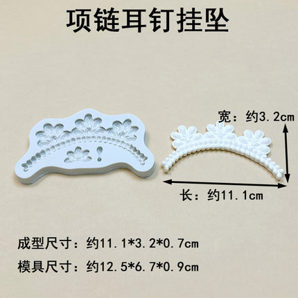 Embossed combination of various photo frame flower frame edge silicone handmade chocolate candy cake mold candy tool