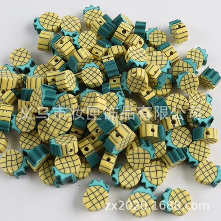100 a pack of cross-border fruit soft pottery loose beads clay beads diy Amazon material bag accessories mobile phone